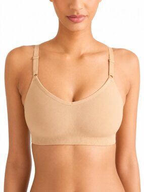 KNIX Good to Go Seamless Bra Wireless Nude Warm Sand Women's XXL, 40A 40B 40C